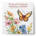 Funeral Seed Packet Wildflowers Butterfly Memorial