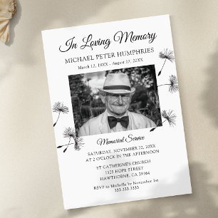 Funeral Service   Celebration of Life Photo Invitation