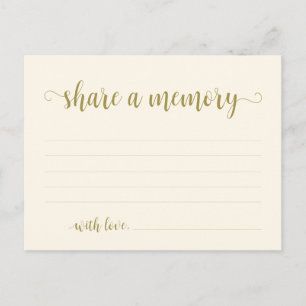 Funeral Service, classic gold, Share a memory Card