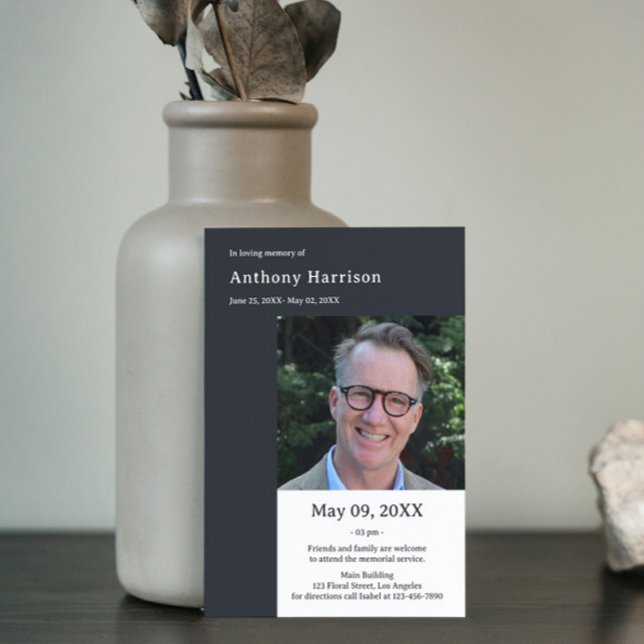 Funeral Service Custom Photo Invitation (Creator Uploaded)