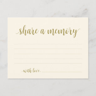 Funeral Service, Gold Script, Share a memory Card