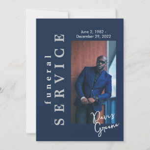 Funeral Service Navy Photo Funeral Program