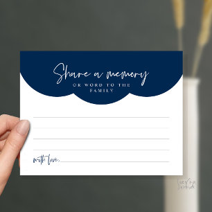 Funeral Service, Share a memory Memorial Card