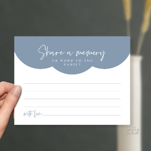 Funeral Service, Share a memory Memorial Card
