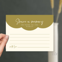 Funeral Service, Share a memory Memorial Card