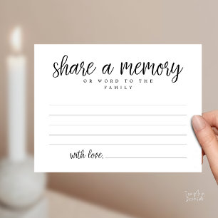 Funeral Service, Share a memory, Sympathy Card