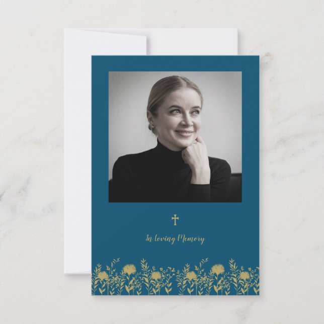 Funeral Service with Photo & Wildflowers (Front)