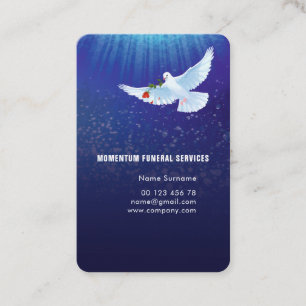 Funeral services, business card design