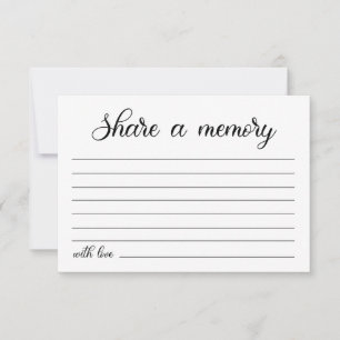 Funeral Share a Memory Card Memorial Memory card (