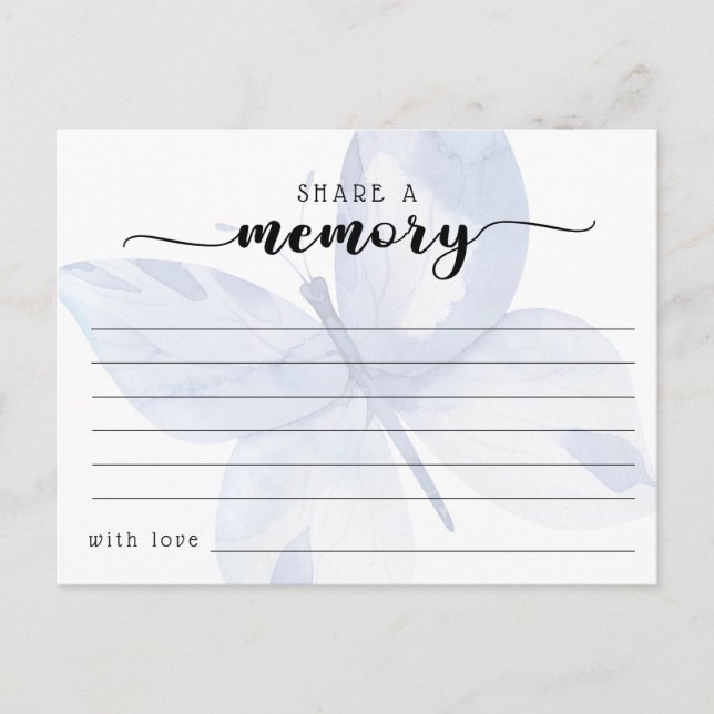 Funeral Share a Memory Condolences Card (Front)