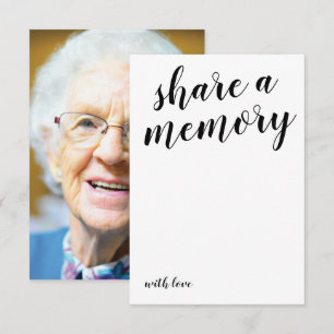 Funeral Share a Memory   Photo Memorial Invitation