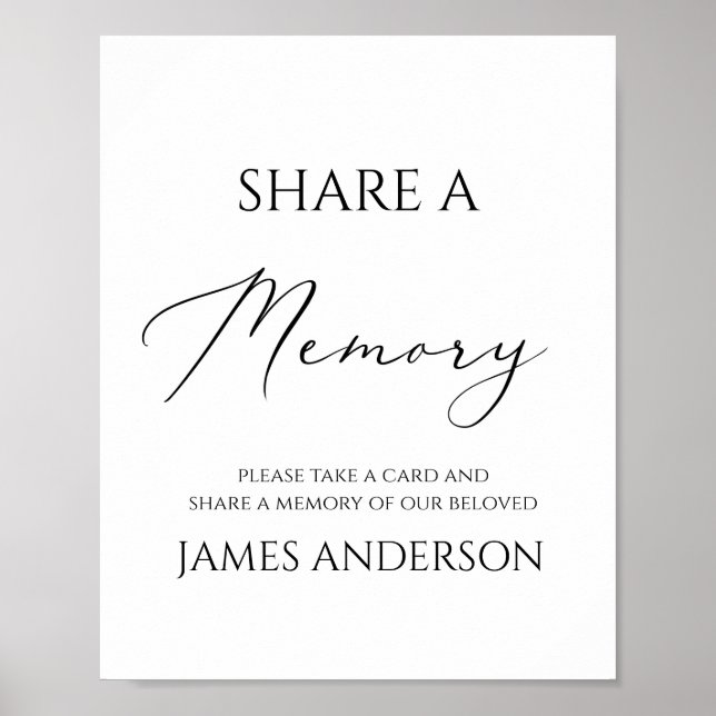 Funeral Share a Memory Sign (Front)