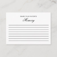 Funeral Share Your Memory Memorial Minimal
