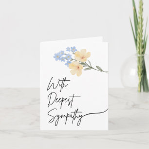 Funeral Sympathy card - With Deepest Sympathy  
