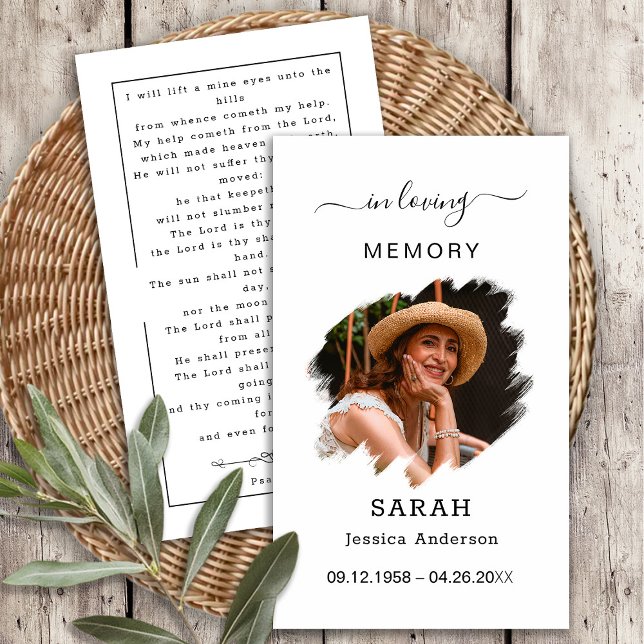 Funeral Sympathy Photo Memorial Prayer Card (Creator Uploaded)