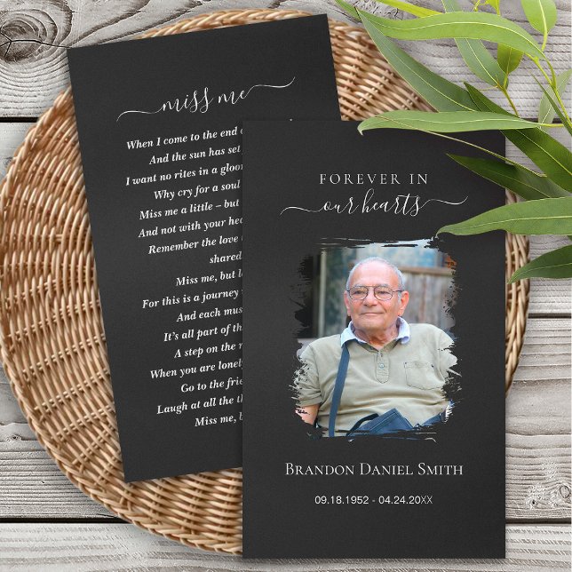Funeral Sympathy Photo Memorial Prayer Card (Creator Uploaded)