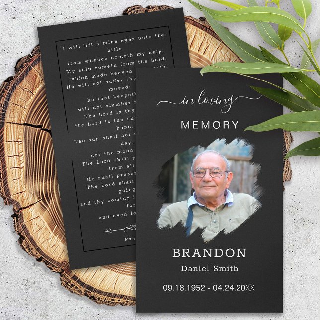 Funeral Sympathy Photo Memorial Prayer Card (Creator Uploaded)