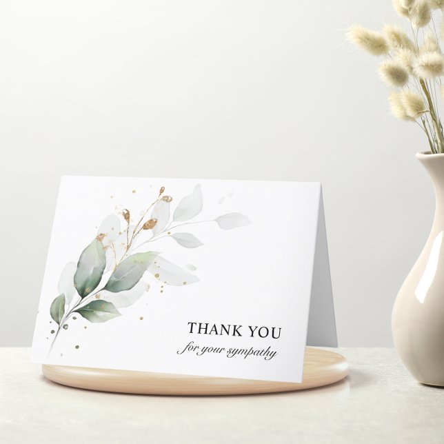 Funeral Sympathy Thank You Botanical Foliage Green (Funeral Sympathy Thank You Botanical Foliage Green)