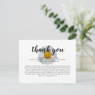 Funeral Sympathy Thank You Card