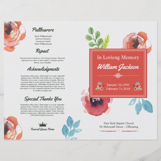Funeral Template (Front)