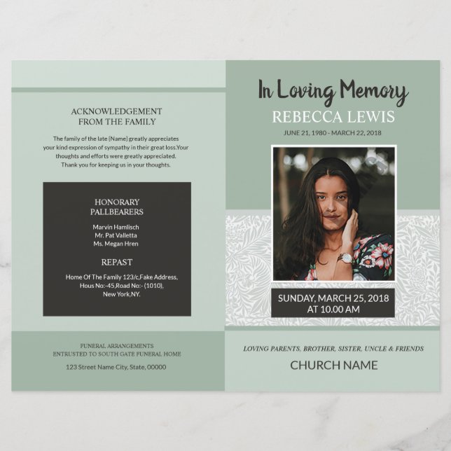 Funeral Template (Front)