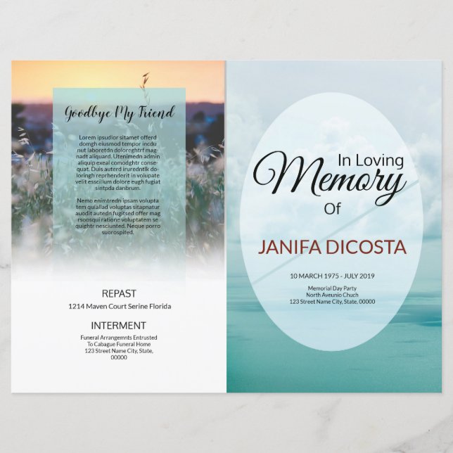 Funeral Template (Front)