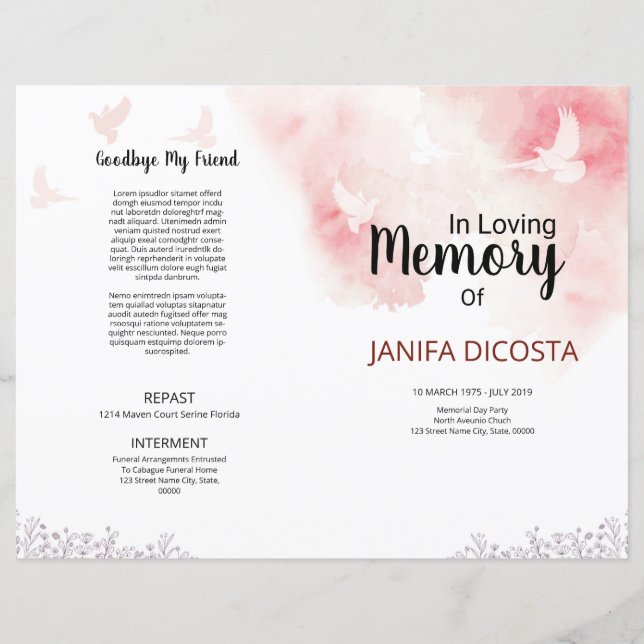 Funeral Template (Front)