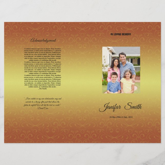 Funeral Template Brochure (Front)