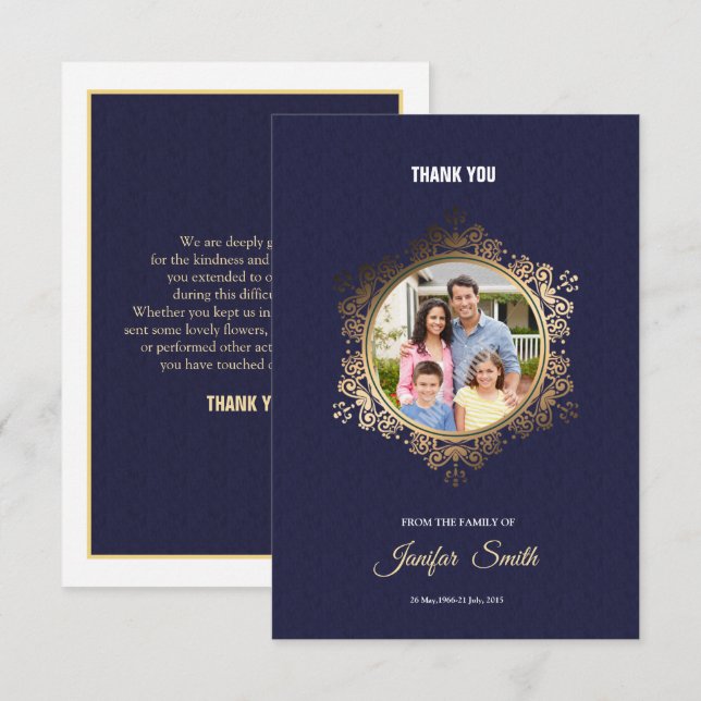 Funeral Thank You Card (Front/Back)