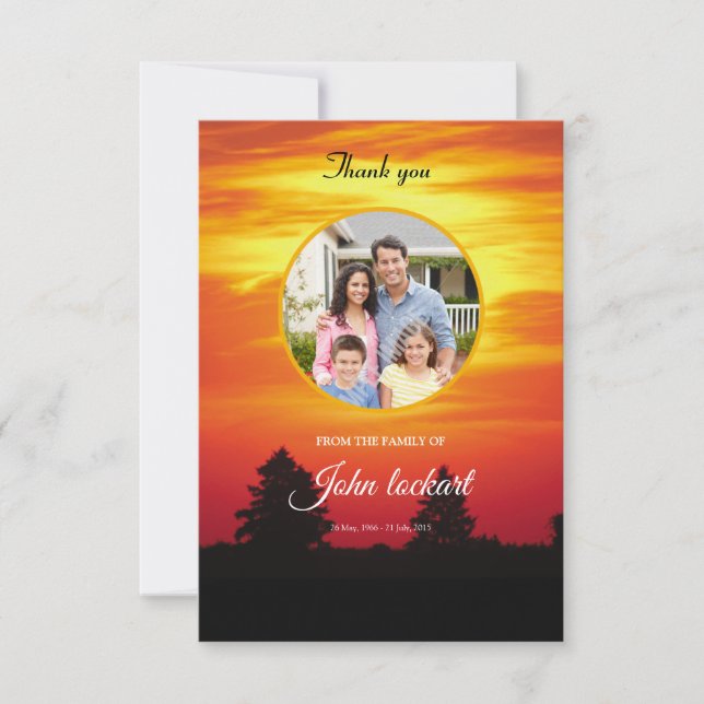 Funeral Thank You Card (Front)