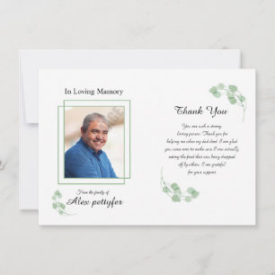 Funeral Thank You Card