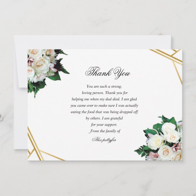 Funeral Thank You Card (Front)