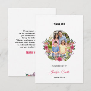 Funeral Thank You Card
