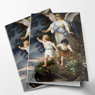 Funeral Thank You Cards Angel Watching 01