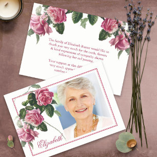 Funeral Thank You Cards Antique Tea Rose