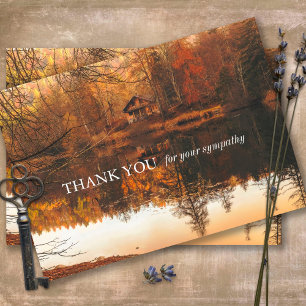 Funeral Thank You Cards Autumn Lake