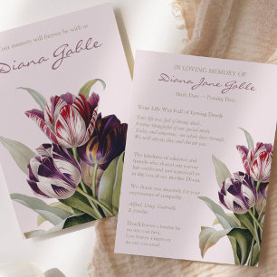 Funeral Thank You Cards Beautiful Tulips