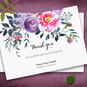 Funeral Thank You Cards   Blush & Grey