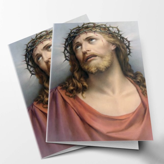 Funeral Thank You Cards | Crown of Thorns 01 (Jesus Crown Of Thorns Sympathy Condolence Bereavement In Loving Memory of Funeral Thank You Card)