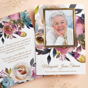 Funeral Thank You Cards Dusty Blue & Misty Rose 1