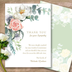 Funeral Thank You Cards   Elegant Floral