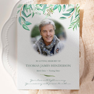 Funeral Thank You Cards   Eucalyptus 2