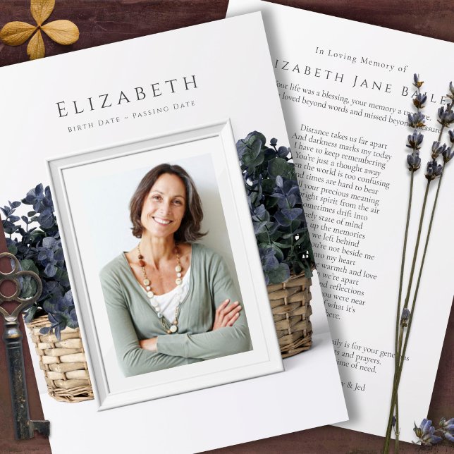 Funeral Thank You Cards | Forever Memories (Simple Elegant Celebration of Life, In loving Memory, Forever in Our Hearts, Memorial Remembrance )