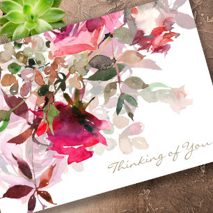 Funeral Thank You Cards Frosty Roses