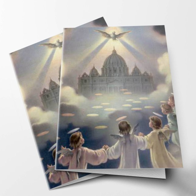 Funeral Thank You Cards | I Believe in Holy Spirit (I believe in the Holy Spirit Condolence Bereavement Sympathy Thank You Card)