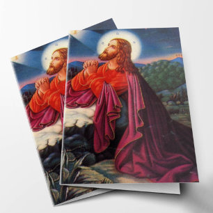 Funeral Thank You Cards Jesus Praying 5