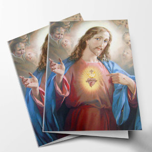 Funeral Thank You Cards Jesus Sacred Heart 4