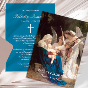 Funeral Thank You Cards Mary Song of Angels