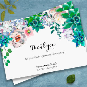 Funeral Thank You Cards   Peaceful Garden
