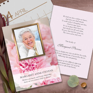 Funeral Thank You Cards Pretty Pink Peony 5